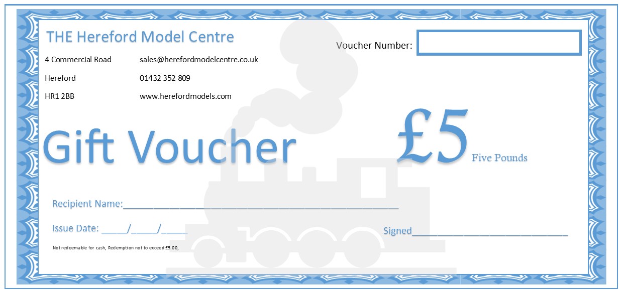 Hereford Model Centre £5 Voucher (image for) Hereford Model Centre £5 Voucher